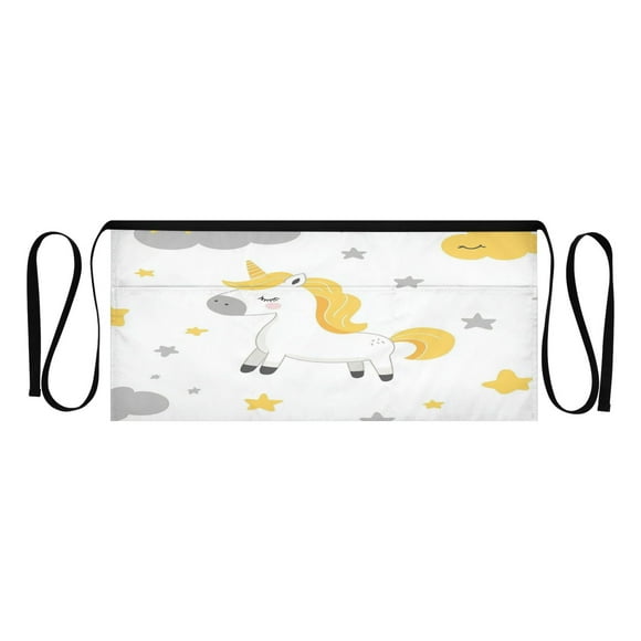 Cute Horse Adult short apron with 3 separate pockets 100% polyester material suitable for restaurant bistro waitresses 25.211.8in
