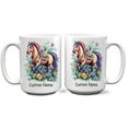 thumbnail image 1 of Cute Horse Coffee Mug – Customizable Gift for Horse Lovers, Parents, Kids, Friends – Personalized Ceramic Cup 11oz 15oz – Great for Equine Enthusiasts, 1 of 6