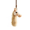 thumbnail image 1 of Cute Horse Head Plush Ornament Soft Fluffy Stuffed Animal Keychain Backpack Charm Adorable Clip On Bag Accessory Fun Cute Toy Gift for Kids Teens Trendy Kawaii Decor, 1 of 5