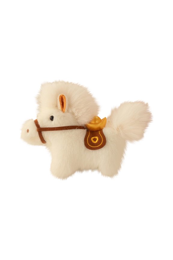 Cute Horse Plush Keychai-Year of the Horse Mascot for Good Luck&Wealth,New Year Gift Charm,For adults only