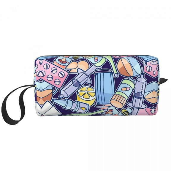 Cute Hospital Medical Makeup Bag Cosmetic Organizer Storage Dopp Kit Toiletry Cosmetic Bag for Women Beauty Travel Pencil Case