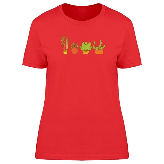 Cute House Plants In A Pot T-Shirt Women -Image by Shutterstock, Female x-Large