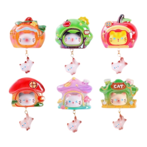 Cute House Refrigerator Magnets with Light (1-Pack), LED Night Light Kawaii Decorative Fridge Magnets for Kitchen and Home Decor, Creative Blind Box Novelty Magnets, Home Decor