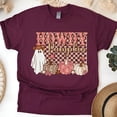 thumbnail image 1 of Cute Howdy Pumpkin Tee | Autumn Unisex Graphic Shirt, Maroon, Size 3XL, 1 of 6