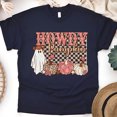 thumbnail image 1 of Cute Howdy Pumpkin Tee | Autumn Unisex Graphic Shirt, Navy, Size M, 1 of 6