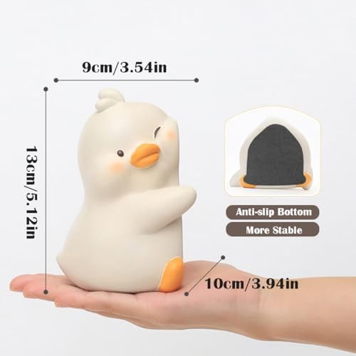Cute Hug Ducks Decorative Bookends, Unique Book Ends to Hold Books Creative Resin Book Holder Stopper for Home Office Desk Bookshelf Decoration