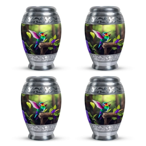 Cute Hummingbird With Colorful Plumage-keepsake Urn- Funeral Urn - Ash Holders For Human Ashes - Burial Urns For Ashes - Urns For Human Ashes Adult Male Dad(Size-3inch,4pcs)