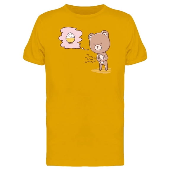 Cute Hungry Bear Cartoon Tee Men's -Image by Shutterstock