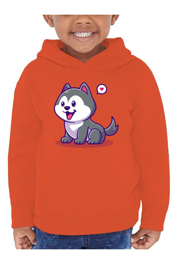 Cute Husky Cartoon Dog Hoodie Toddler -Image by Shutterstock,  5 Toddler