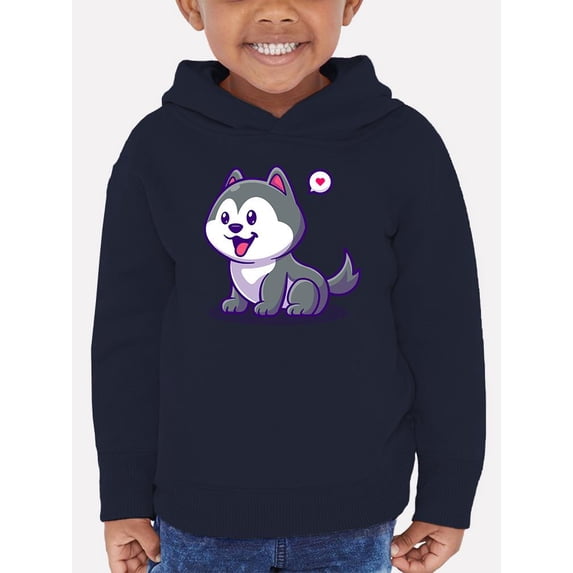 Cute Husky Cartoon Dog Hoodie Toddler -Image by Shutterstock, 5 Toddler