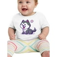 thumbnail image 1 of Cute Husky Dog Cartoon T-Shirt Infant -Image by Shutterstock,  24 Months, 1 of 4
