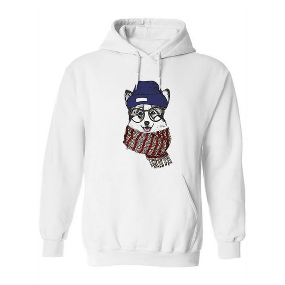 Cute Husky In Winter Hoodie Women -Image by Shutterstock, Female Small