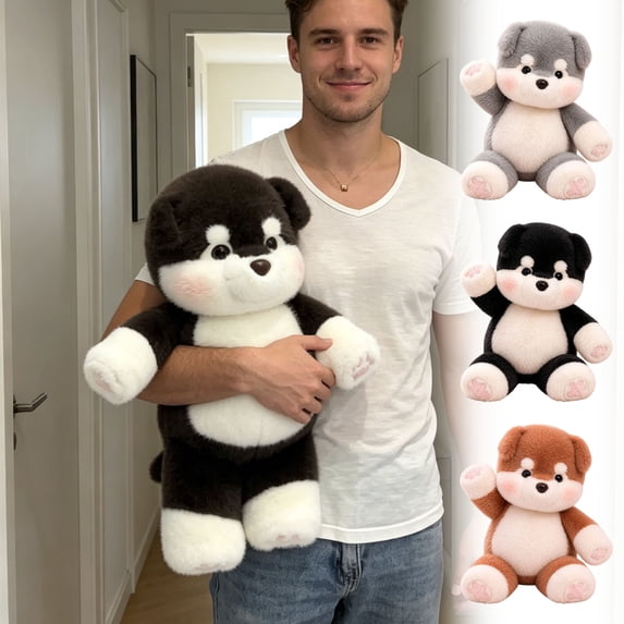 Cute Husky-Shaped Running Plushies Soft Stuffed Animal for Kids, Birthday Gifts & Home Decoration