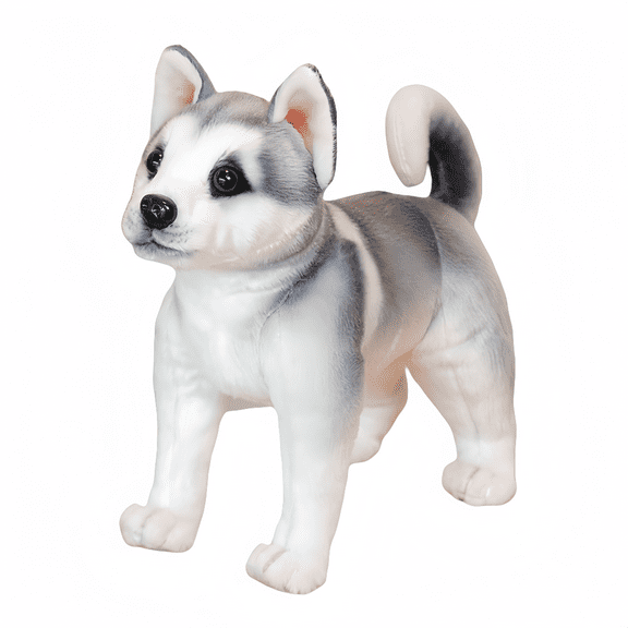 Cute Husky Stuffed Animal - Simulated Pet Puppy Plush Toy - Precious Companion - Standing 7.9 Inches