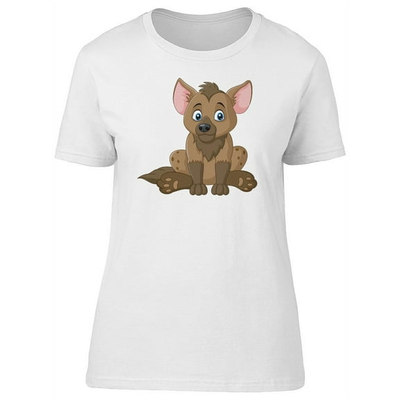 Cute Hyena Cartoon T-Shirt Women -Image by Shutterstock, Female XX-Large
