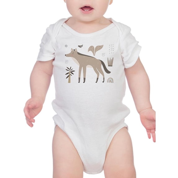 Cute Hyena Lineless Art Bodysuit Infant -Image by Shutterstock, 24 Months