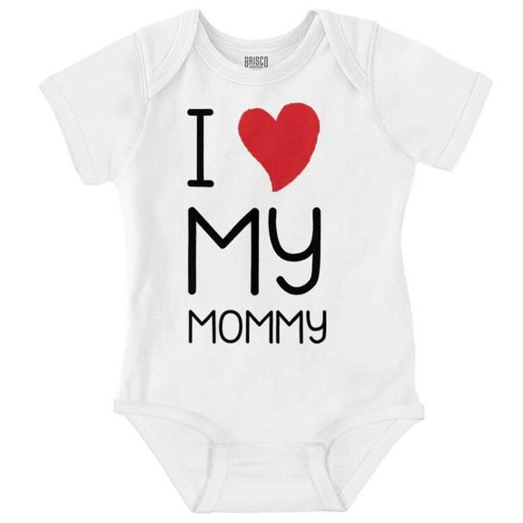 Cute I Heart My Mommy Mom Love Romper Boys or Girls Infant Baby Brisco Brands 12M
