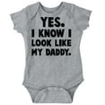 thumbnail image 1 of Cute I Look Like Daddy Dad Joke Bodysuit Jumper Boys Infant Baby Brisco Brands 12M, 1 of 6