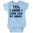 thumbnail image 1 of Cute I Look Like Daddy Dad Joke Bodysuit Jumper Boys Infant Baby Brisco Brands NB, 1 of 7