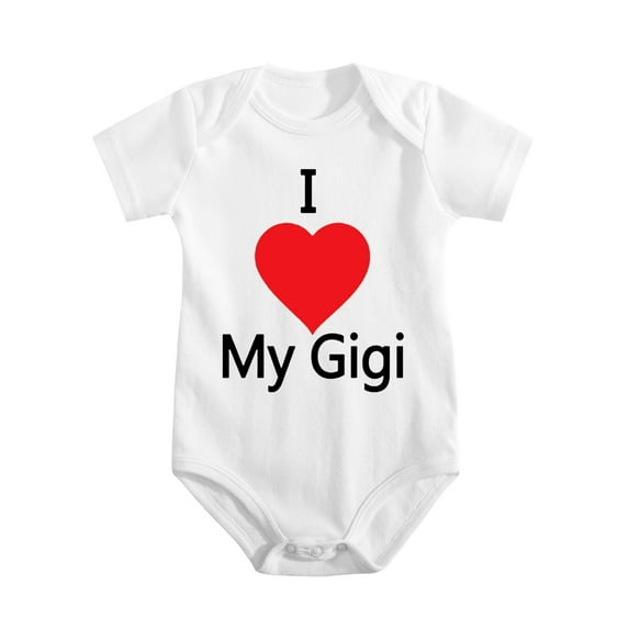 Cute I Love My Gigi Bodysuit – Baby Gift from Grandma, Soft Cotton Outfit for Infant Boys & Girls White-style 0-3M