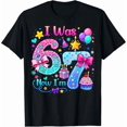 thumbnail image 1 of Cute I was 6 Now I'm 7 Six Seven 7th Bday Birthday Girl Kids T-Shirt, 1 of 8