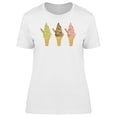 thumbnail image 1 of Cute Ice Cream Cones T-Shirt Women -Image by Shutterstock, Female Small, 1 of 2
