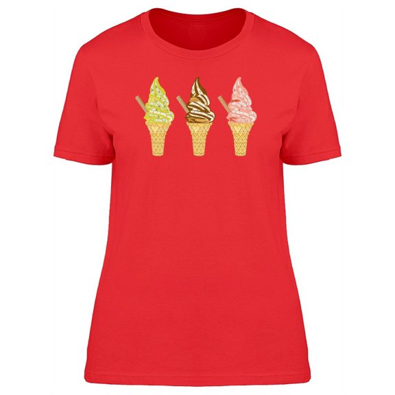 Cute Ice Cream Cones T-Shirt Women -Image by Shutterstock, Female XX-Large