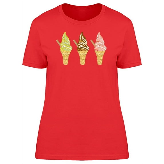 Cute Ice Cream Cones T-Shirt Women -Image by Shutterstock, Female XX-Large