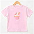 thumbnail image 1 of Cute Ice Cream Cupcake Girls Graphic Tee, Sweet Kawaii Dessert 100% Cotton Kids Short Sleeve T-Shirt 4-13Y, 1 of 5