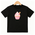 thumbnail image 1 of Cute Ice Cream Cupcake Girls Graphic Tee, Sweet Kawaii Dessert 100% Cotton Kids Short Sleeve T-Shirt 4-13Y, 1 of 5