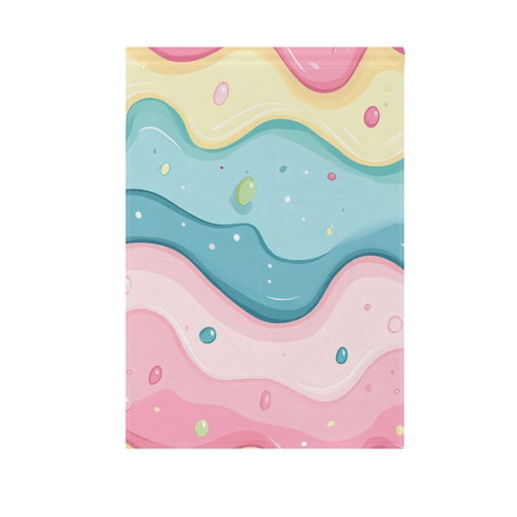 Cute Ice Cream Garden Flag Double Sided 12 x 18/28 x 40 Inch Yard Flag Home Outdoor Yard Patio Lawn Decor