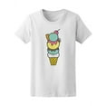 thumbnail image 1 of Cute Ice Cream Graphic T-Shirt Women -Image by Shutterstock, Female x-Large, 1 of 2
