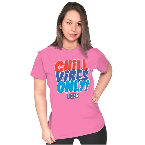 Cute Icee Logo Chill Vibe Only Women's T Shirt Ladies Tee Brisco Brands L
