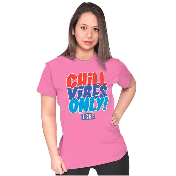 Cute Icee Logo Chill Vibe Only Women's T Shirt Ladies Tee Brisco Brands S