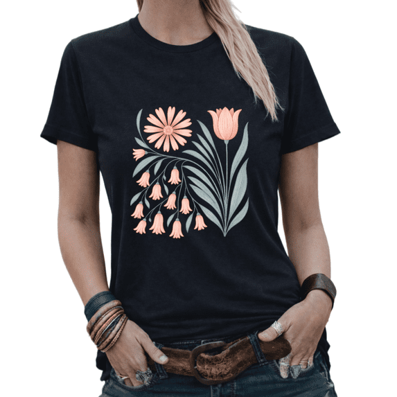 Cute If Moms Were Flowers We Would Pick You | Best Mom Ever Wildflower Floral Motherhood Graphic Tees Womans Tshirt Black/White S-5XL Tops
