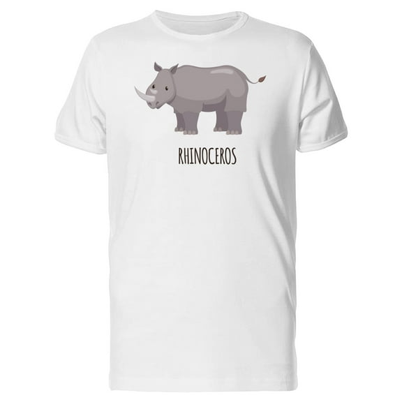 Cute Illustration Of A Rhino Tee Men's -Image by Shutterstock
