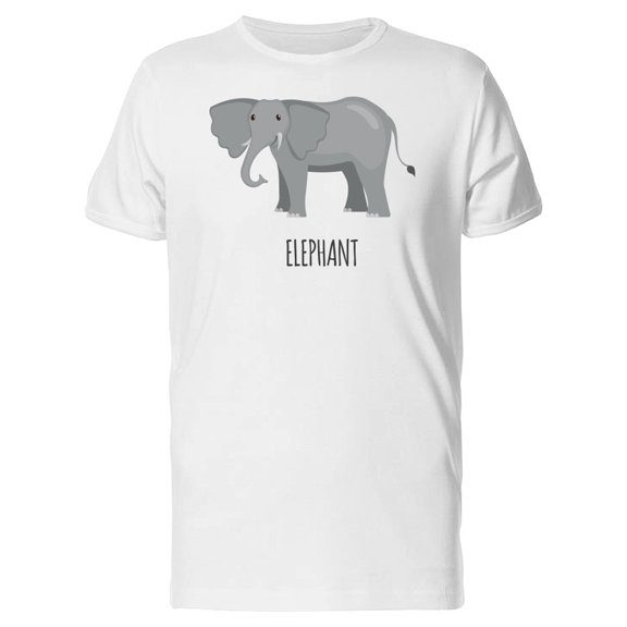 Cute Illustration Of An Elephant Tee Men's -Image by Shutterstock