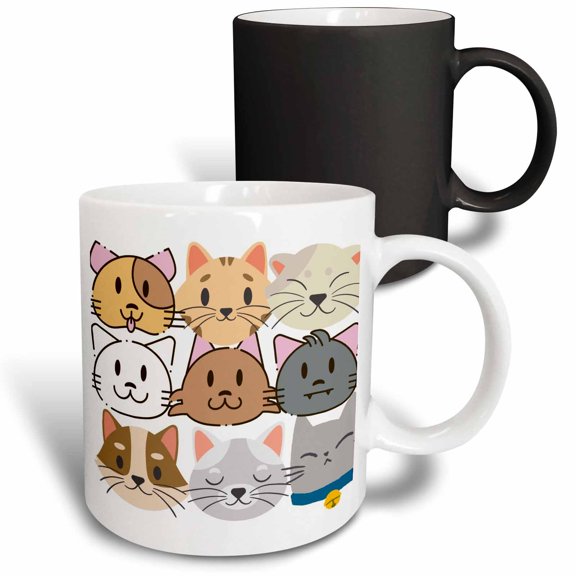 3drose, Cute Images of Cats, 11oz Magic Transforming Mug