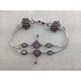 thumbnail image 1 of Cute Indian Women style Real Oxidized 925 Sterling Silver CZ Anklets Ankle Handmade Item Women For Her, 1 of 1