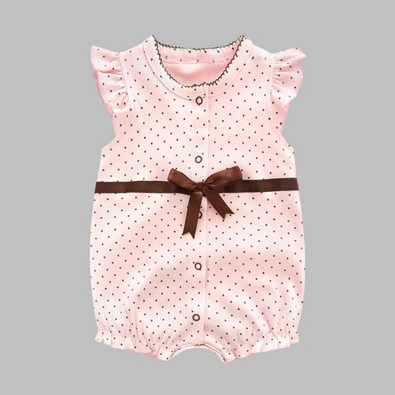Cute Infant Boy Summer Outfits Toddler Baby Girls Short Sleeve Printed Color T-Shirt Round Neck Jumpsuit Romper Babygirl Newborn Clothes