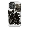 thumbnail image 1 of Cute Ink Kitty Themed Soft Silicone Case with Stand for 16/15/14/13/12/11 Pro Max, 1 of 2