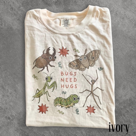 Cute Insect Friends Graphic Tee, Bugs Need Hugs Science Teacher Shirt ...