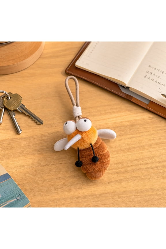 Cute Insect Plush Keychain, Soft Stuffed Bug Pendants, Backpack Hanging Ornaments For (Mosquito Cockroach) A