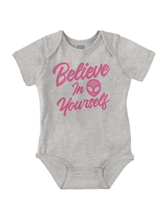Cute Inspirational Motivation Alien Bodysuit Jumper Girls Infant Baby Brisco Brands NB