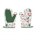thumbnail image 1 of Cute Insulated Oven Gloves | High Temperature Microwave Baking Gloves | Kitchen Heat Resistant Mitts with Non-Slip Grip | 27X18Cm Size | 1 Pair, 1 of 1