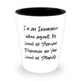 thumbnail image 1 of Cute Insurance Sales Agent Shot Glass, I'm An Insurance Sales Agent. My Level Of, 1 of 2