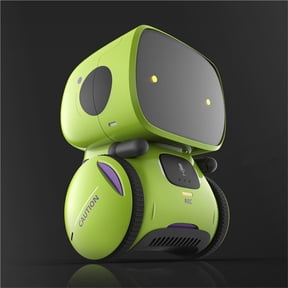 Cute Interactive Smart Robot Toy (Green) - Voice Command Touch Control Intelligent Robotic Toy, Responsive Educational Developmental Toy for Teenagers