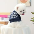 thumbnail image 1 of Cute Is My Middle Name Dog Sweater – Warm Knitted Pet Pullover, Soft Cozy Winter Apparel for Small to Medium Dogs, Navy Blue, 1 of 6