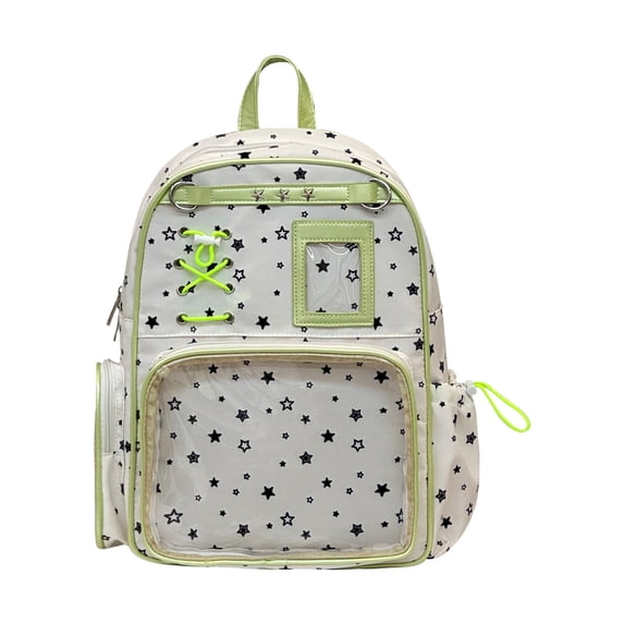Cute Ita Bag Backpack, Aesthetic Large Capacity Daypack with Pin Display Window, Versatile Travel Backpack for Conventions, Everyday Use, and Streetwear Style