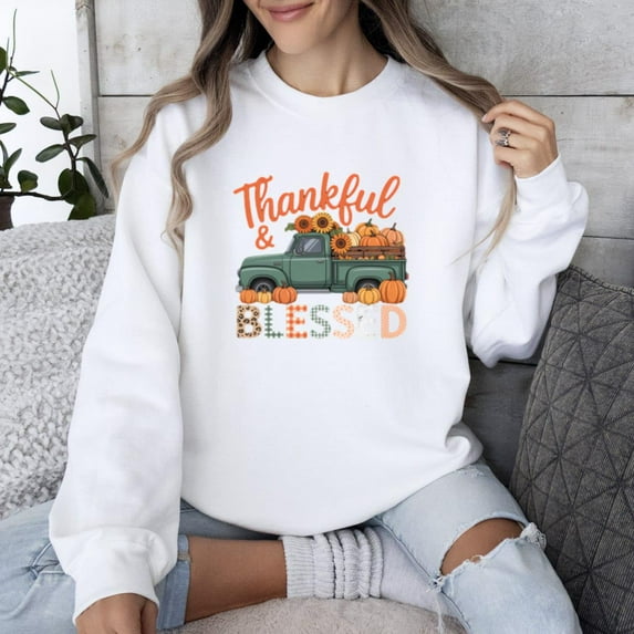 Cute Its Fall Yall Pumpkin Maple Vintage Farm Truck Sweatshirt, up to size 5XL